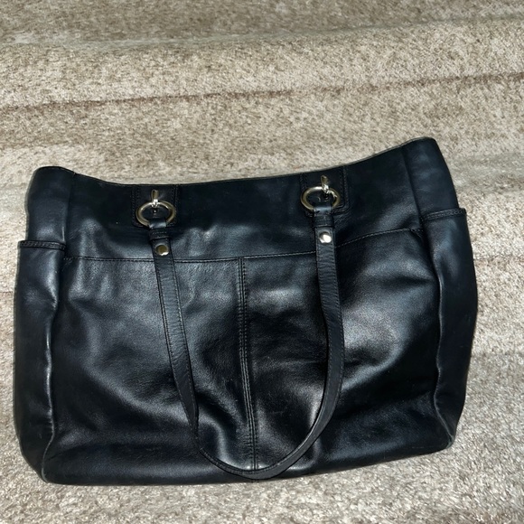 Black Leather Coach Bag - Picture 3 of 3